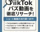 人気Tik Tokネタリサーチ代行します トレンド分析で’’伸びるネタ’’を見逃さない イメージ1