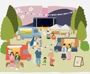 世界観のあるやさしい風景イラスト制作します 書籍・WEB・グッズなどに使えるイラストを丁寧に制作します。 イメージ1