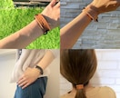 レザーヘアゴム レザーブレスレット   作ります 2WAY レザーブレスレット　レザーヘアゴム イメージ3