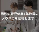 男性の育児休業1年取得のノウハウを伝授します 自分の為、奥様の為、子供の為に一緒に育児休業を取りましょう イメージ1