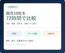 公開情報で競合10社を比較します 出典付き比較表と3ページ要約を72時間以内に納品 イメージ1