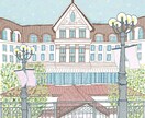 地域の魅力をおしゃれなイラストにします 優しくてかわいい色で見る人の心を惹きつけます。 イメージ3