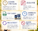 あなたの適職・強み・転職条件を5占術で読み取ります 働き方・職業例・これからの3年を整理してPDFでお渡しします イメージ3