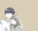 恋人同士やお友達同士の写真をイラストにします バストアップの写真をイラスト化させていただきます イメージ2