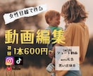 ショート動画初回1本600円で作成します SNS用、思い出保管用、ばぁばに送る動画作りませんか？ イメージ1