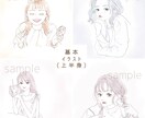 ふんわり優しい雰囲気の似顔絵お描きします シンプルなカラーと柔らかいタッチで、お写真をイラストにします イメージ2