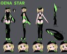 商業利用許諾：オリジナルキャラ三面図描きます 【透過pngと顔グラ表情差分付】色々使えるアニメ調イラスト イメージ1