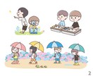 商用可！スキマを彩るポップイラスト描きます ポップなデザインはお任せください！ イメージ3