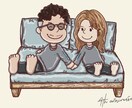 スヌーピー風の似顔絵イラスト描きます ウェディング 記念日 還暦 誕生日にぴったりの可愛いイラスト イメージ9