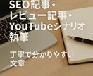 記事作成代行SEOレビューYouTube台本ます SEO意識・共感を呼ぶ文章が得意です イメージ3