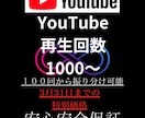YouTube再生回数１０００回～増やします YouTubeコンテンツを世界に発信 イメージ1