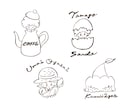 パッと目を引く！手描きの遊び心あるロゴ作ります あなたのお店をもっと魅力的にするお手伝いいたします！ イメージ3
