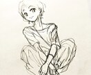 色紙に絵を描きます モノクロの世界をお楽しみ下さい イメージ5
