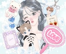 商用OK♡SNSで映えるかわいいイラスト描きます 企業実績あり◎美容・配信・歌ってみたに イメージ2