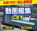 丸投げOK初心者歓迎で編集しいたします 初心者でも安心 ご要望通り仕上げます イメージ1