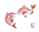 お魚のイラスト描きます どんな魚種もご相談ください！ポストカード販売もしています。 イメージ5