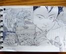 ハガキサイズ位までのイラスト描きます メカ物から人物など出来る範囲で描きます イメージ1