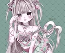 装飾付け放題！平成ギャルゲ萌え絵イラストを描きます キャラの可愛さを引き出す構図・質感や色合いが自慢です♪ イメージ3