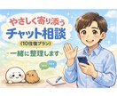 やさしく寄り添うチャット相談（10往復）します 1人で悩んでる方。一緒に整理しましょう。 イメージ1
