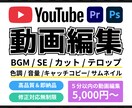 YouTube動画など、各種映像の編集を代行します お気に入り登録の方は1,000円割引！ イメージ1