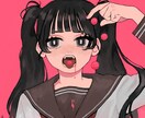 可愛いアイコン用イラストを作成します 目がきゅるきゅるで可愛いアイコンイラストを描きます イメージ1