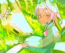 背景有！高彩度で鮮やかな厚塗りイラストを制作します 背景・人物込みの一枚絵を制作いたします！ イメージ1