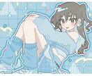 商用OK ポップで可愛い女の子のイラスト制作します 配信やSNSでの活動用イラスト等制作いたします。 イメージ6