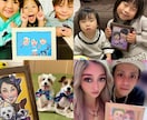 最短当日納品!デジタルの可愛い似顔絵を描きます キラキラPOPでカラフルな背景で可愛いです! イメージ4