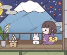 ゆるっともちもち可愛いイラストを制作します あなただけの「かわいい」を私の絵柄で形にします!! イメージ3
