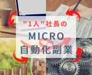 情報弱者の裏側戦略【Micro自動化副業】教えます 1人社長を目指す為の「ズルすぎる」ネット副業仕組み化戦略 イメージ1