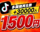TikTok再生回数+3,0000増やします ⭐️様々なSNSと要望に対応しております⭐️ イメージ1