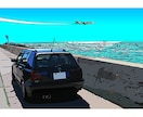 あなたの思い出のお車を描きます 思い出の車、お気に入りの愛車と景色であなただけの記念アートを イメージ4