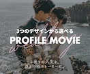 選べる3デザイン｜プロフィールムービー制作します 【修正無料】写真を引き立てる、洗練された3つの世界観。 イメージ1