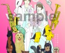 結婚式ウェルカムボードを制作します 人物・ペットも一枚に描くオーダーメイドイラスト イメージ1