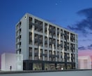ホテル、住宅、マンション、建築外観パース制作します 外装材や形状の雰囲気が伝わるCGパース制作します！ イメージ1