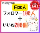 インスタのフォロワー100いいね200サポートます 【先着５名様】ココナラ出店大SALE今だけの破格値！ イメージ1