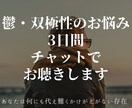 鬱、双極性障害などの悩み相談乗ります 周囲の方もご相談ください、3日間チャットでお話し聴きます イメージ1