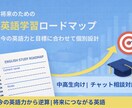 初回1名様、格安で英語学習ロードマップを提供します 今の英語力と目標に合わせた、あなた専用学習ロードマップ イメージ1