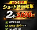 特価お試し2本！丸投げOK！ショート動画編集します YouTube shorts・TikTok対応 イメージ1