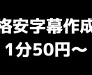 格安でタイムスタンプ付きの字幕を作ります 1分50円で編集ソフトなどでそのまま利用できる形式の字幕作成 イメージ1