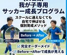 30日間/専用サッカー成長プログラム作成します スクールに通えなくても、自宅で伸ばせる個別育成メソッド イメージ1
