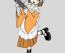 商用利用可◎クールなデフォルメキャラクター描きます 配信やSNSにちょこんと添えて大活躍！ イメージ3