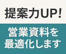 提案力UP!営業資料を最適化しますます 提案内容を整理し、成果が出る資料に変えます イメージ1