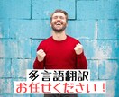1文字0.5円⭐︎多言語対応!!即日納品します 多言語⇄日本語。まずはご相談ください!【英語意外も可能】 イメージ1