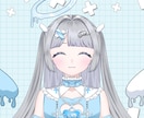 表情差分7種付き！水色モチーフ女の子販売いたします 最短即日納品！すぐにIRIAM等でご使用いただけます！ イメージ3