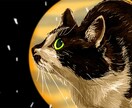 お好きなモチーフと共にペットのイラストお描きします 物品配送にも対応！　額に入れてお届けします。 イメージ1