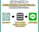 ChatGPT×自社データの公式LINE作ります ChatGPT×自社データ×LINEで顧客対応を効率化！ イメージ2