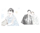 ほんのり優しいカラーで思い出を彩るイラスト描きます 【今だけ価格】記念日・家族写真・カップル・アイコン等 イメージ5
