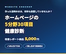 ホームページの改善点をプロ目線で診断します ホームページの健康診断。直すべき所を優先順位つきで イメージ1