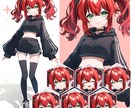 表情6種、アクティブな女の子の立ち絵販売します TRPG,IRIAM,個人観賞用など幅広い用途に イメージ1